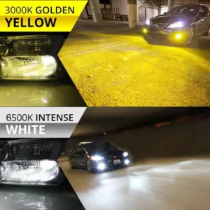 Autozone Led Headlight Bulbs 9005 Dual Color S2 H4 Led H7 Yellow Led Car Headlight Bulb